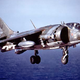 Illustration for article titled The Time When AV-8 Harriers Deployed Aboard A Fixed-Wing Navy Carrier